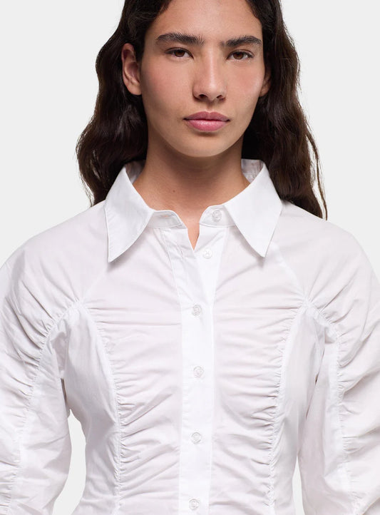 Laagam - Belleville Blouse met Ruches - Valt Klein