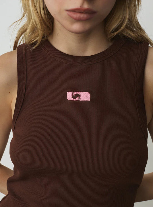 Laagam Brown Logo Tank Top