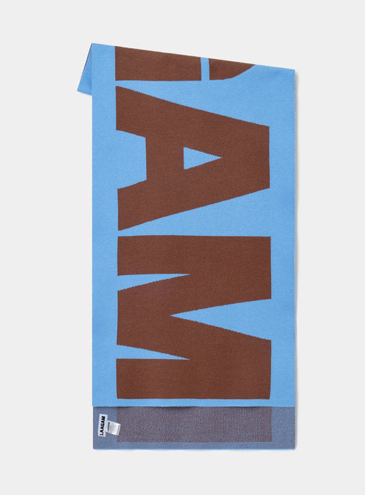 Laagam - Damson Logo Sjaal Blauw