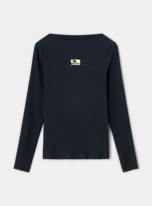 Laagam Emory Longsleeve Zwart - Mouwen vallen strak