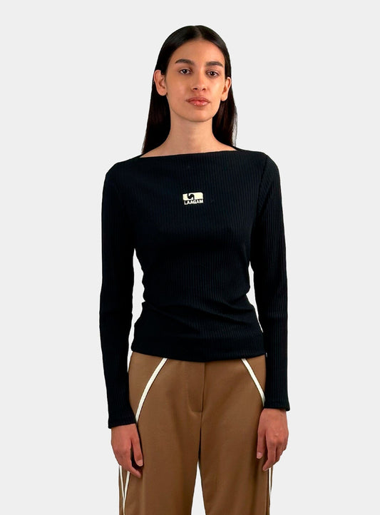 Laagam Emory Longsleeve Zwart - Mouwen vallen strak