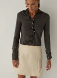 Load image into Gallery viewer, Laagam - Fia button cardigan vest grijs
