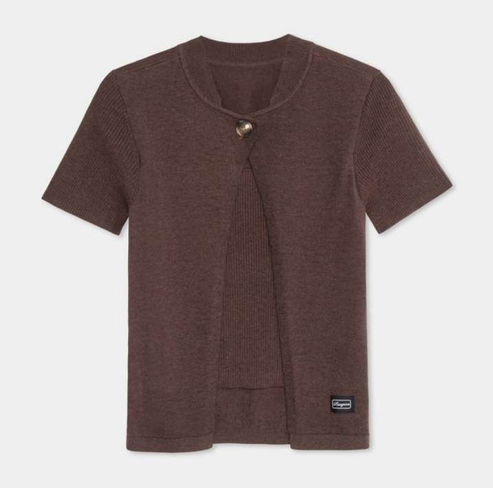Laagam Gala Brown Knitted Top