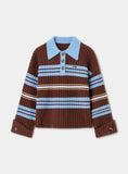 Load image into Gallery viewer, Laagam - Graz Polo Trui Gestreept Blauw
