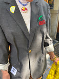 Load image into Gallery viewer, LACHA Studio Cherry Pinstripe Upcycled Blazer – maat M

