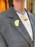 Load image into Gallery viewer, LACHA Studio Cherry Pinstripe Upcycled Blazer – maat M
