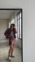 Load and play video in Gallery viewer, Laagam - Frankie Faux Leather Burgundy Rok
