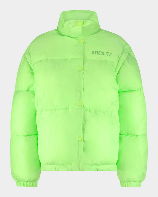 Stieglitz - Charo Puffer Jas/ Bodywarmer Neon Groen - Valt ruim
