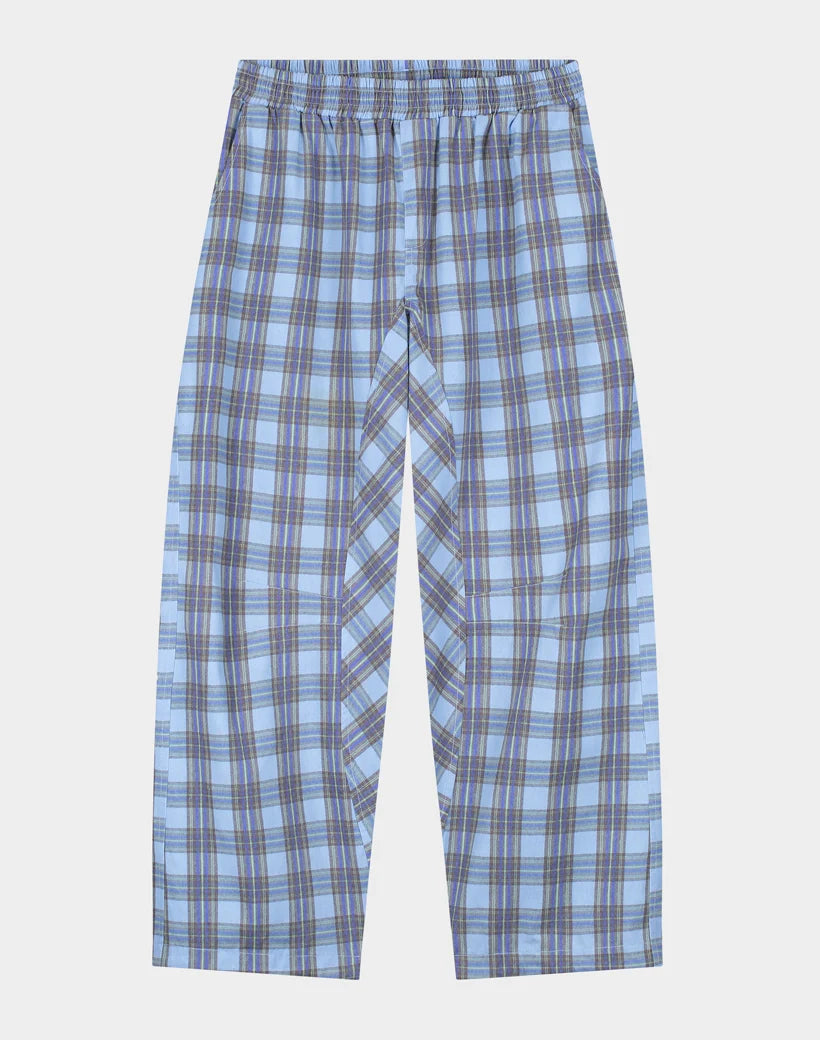 Stieglitz - Briana Check Broek - Blauwe Ruit - Valt Heel Groot