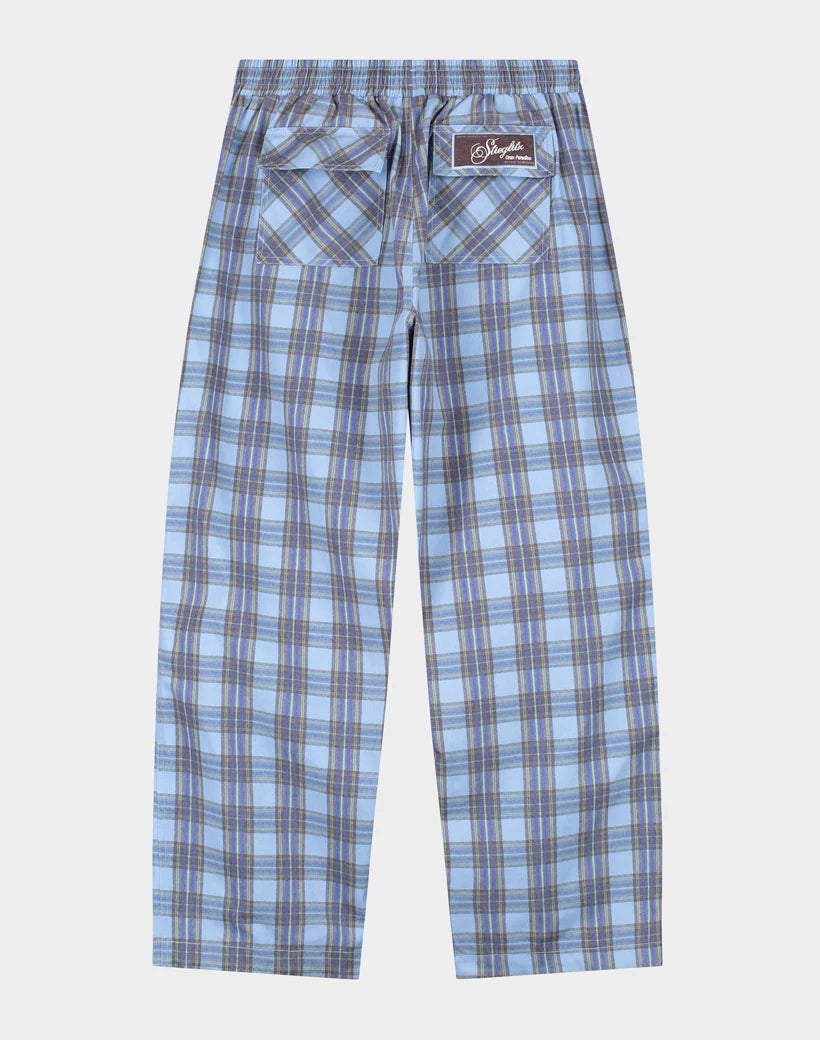 Stieglitz - Briana Check Broek - Blauwe Ruit - Valt Heel Groot