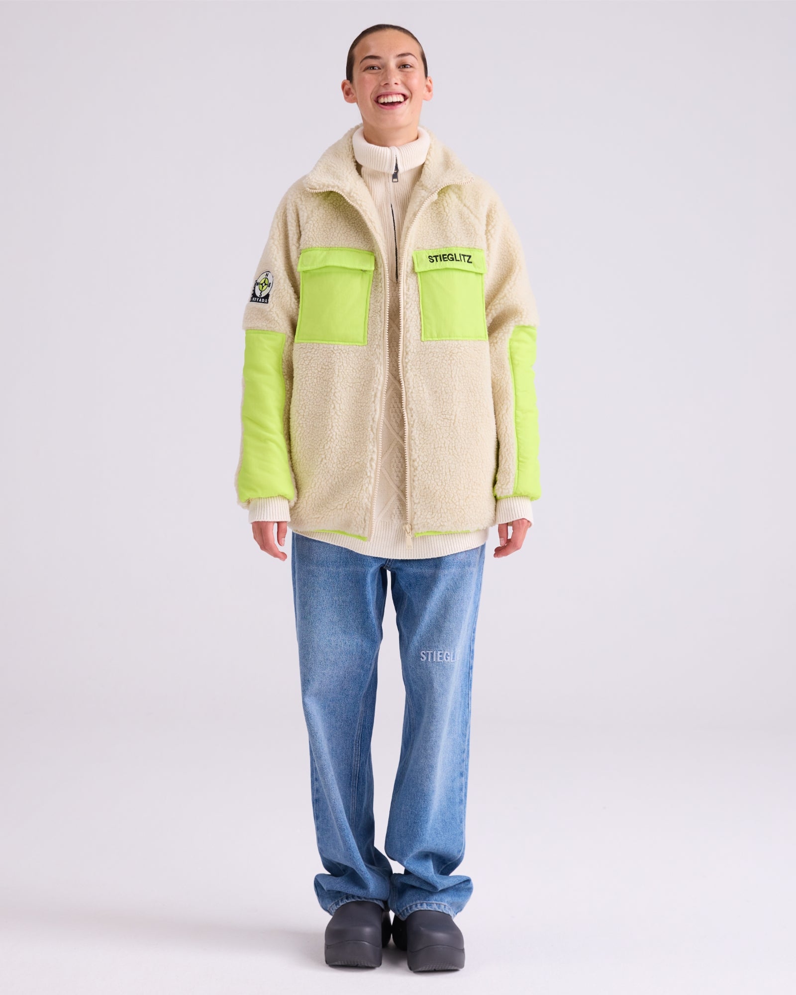 Stieglitz - Devante Teddy Jas Neon Geel - Valt Ruim