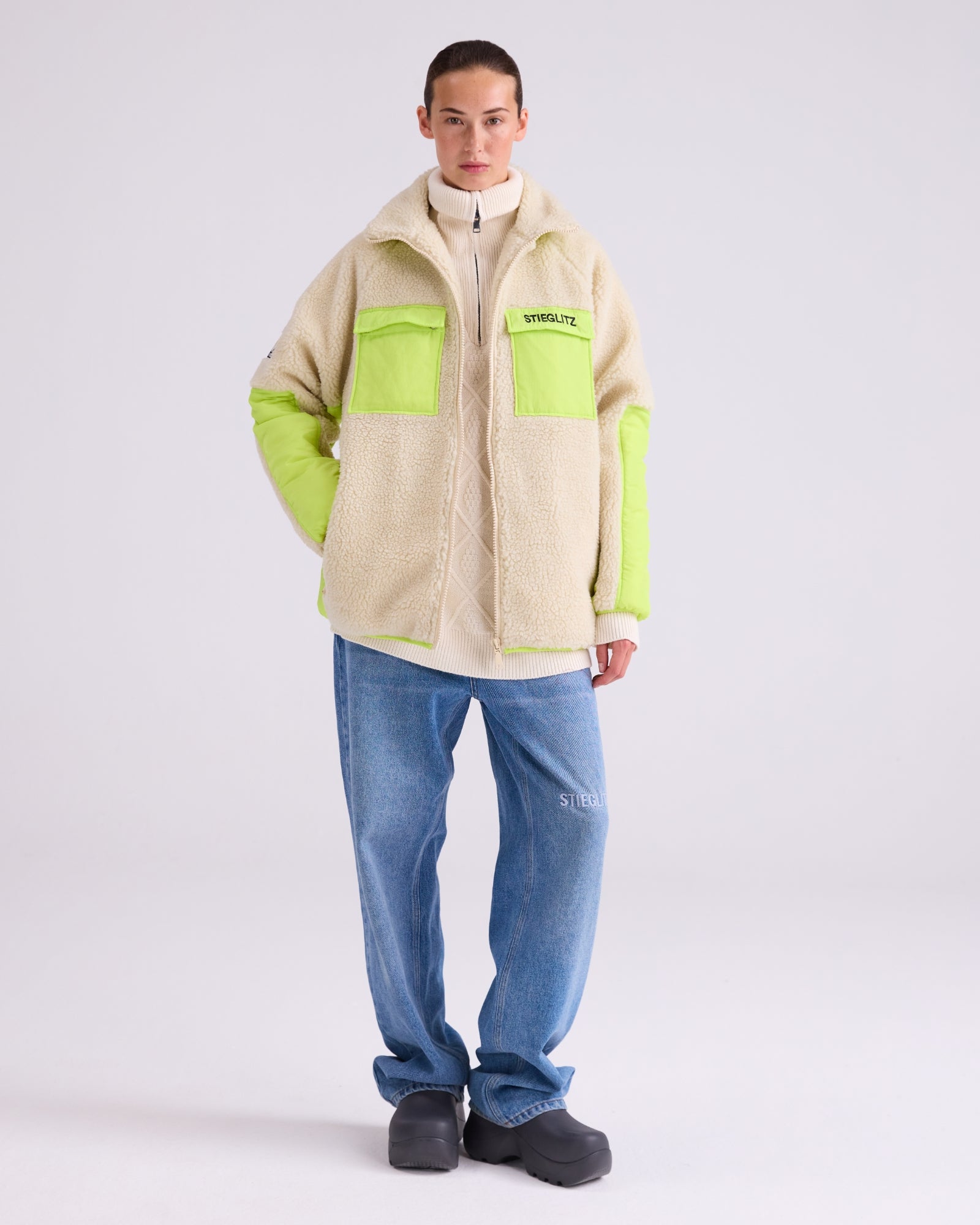 Stieglitz - Devante Teddy Jas Neon Geel - Valt Ruim