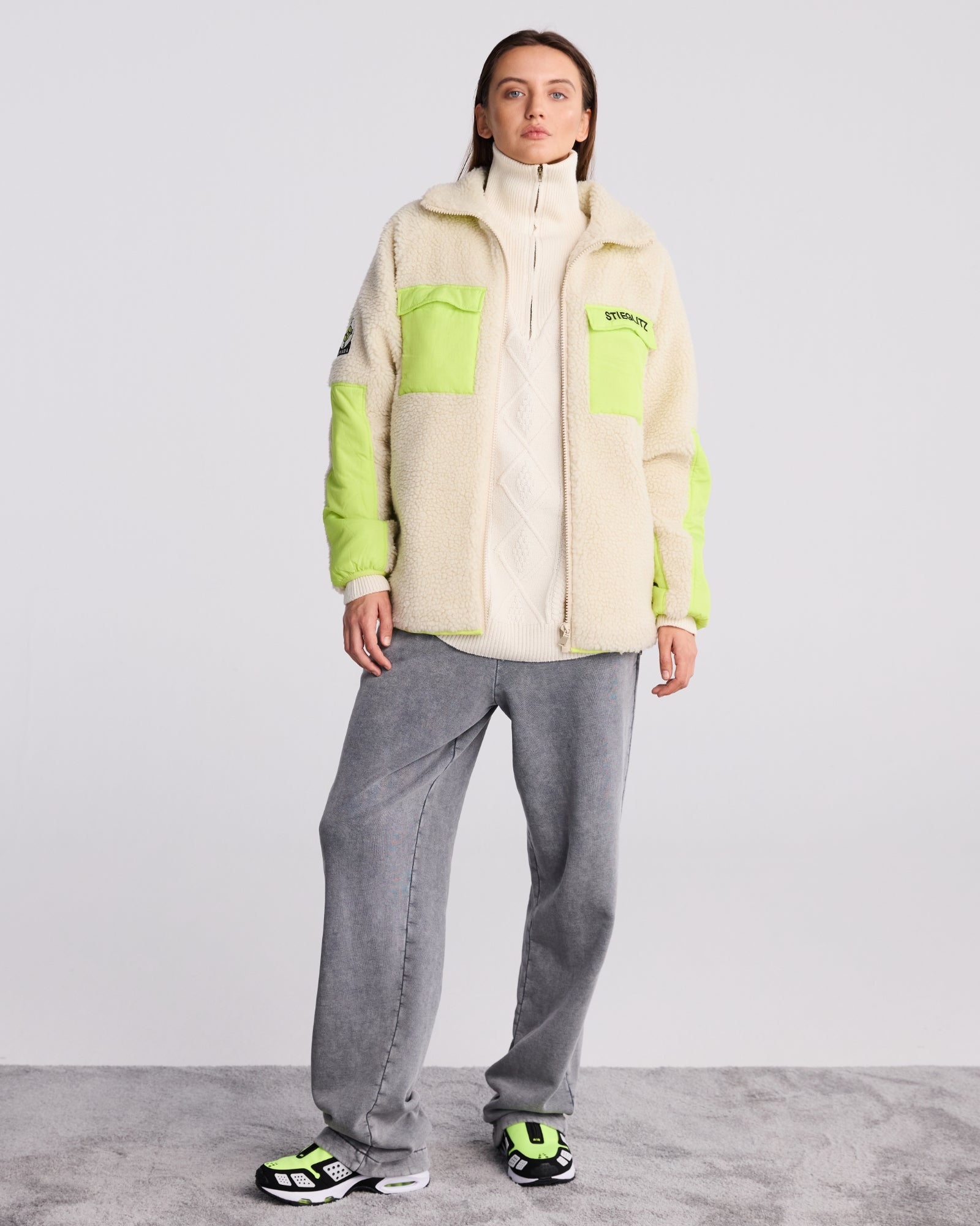 Stieglitz - Devante Teddy Jas Neon Geel - Valt Ruim