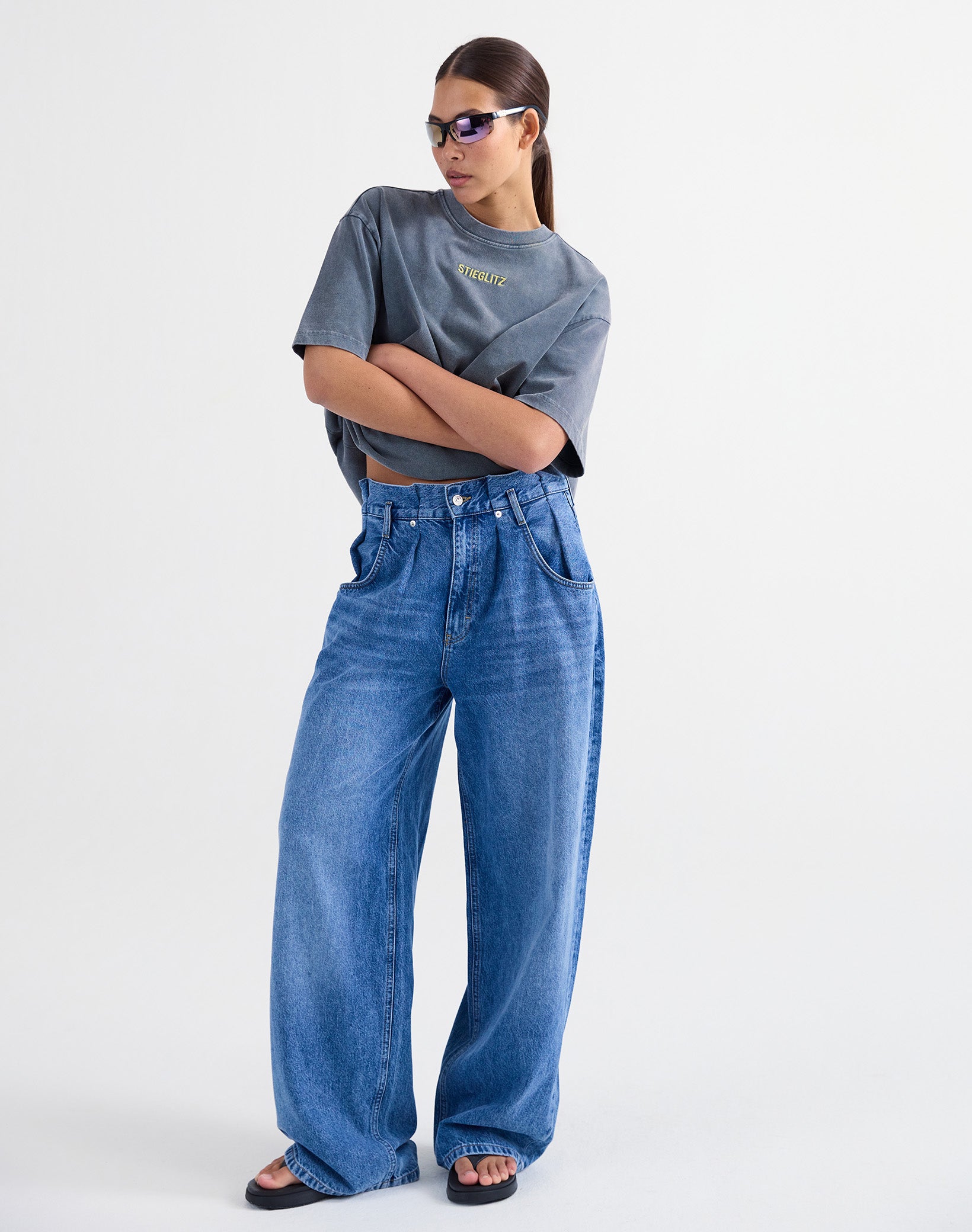 Stieglitz Fryda Tshirt Grijs - Super Oversized