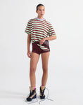 Load image into Gallery viewer, Stieglitz Joana Strepen Tshirt Groen Bruin - Valt beetje oversized
