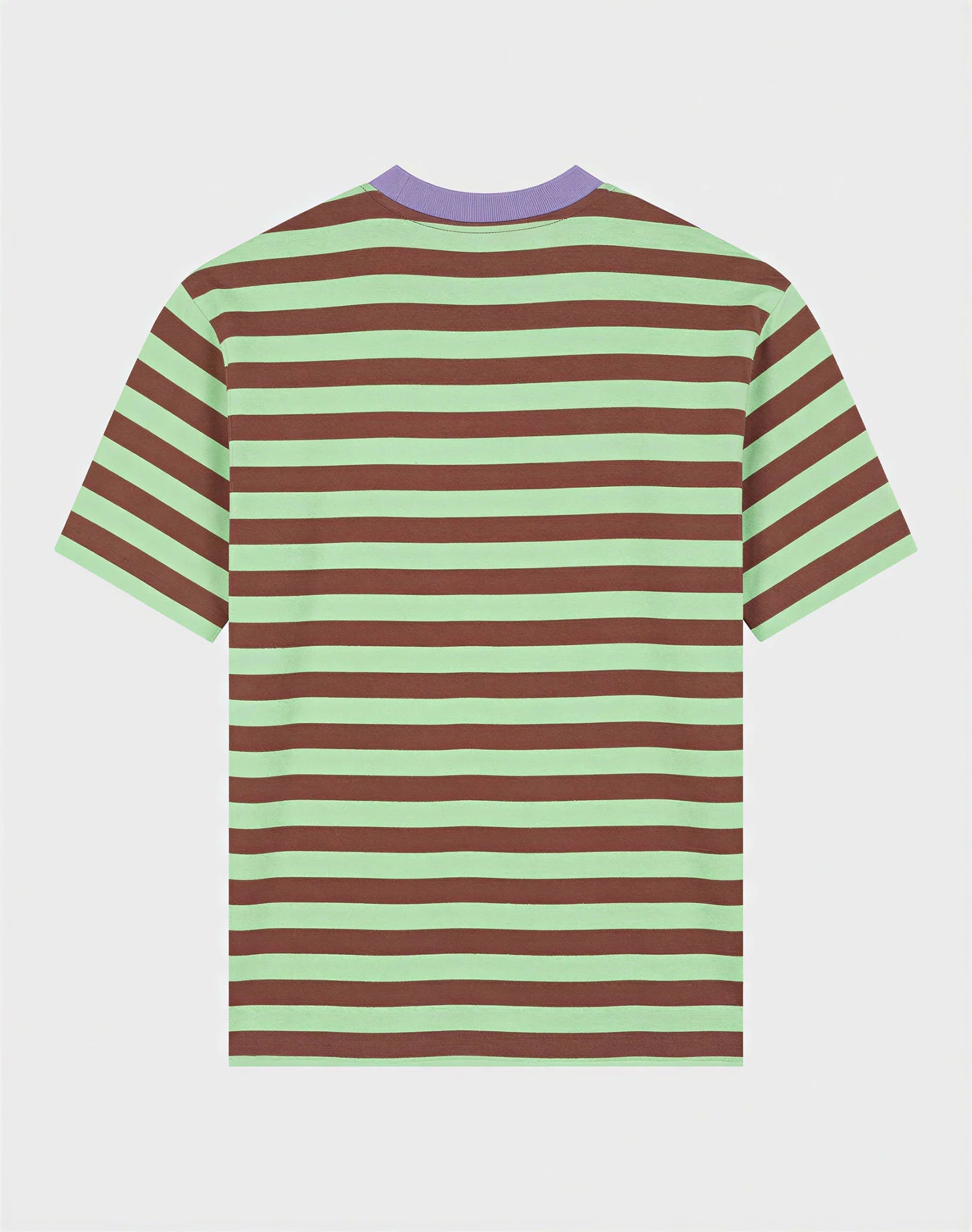Stieglitz Joana Strepen Tshirt Groen Bruin - Valt beetje oversized