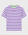 Load image into Gallery viewer, Stieglitz Joana Strepen Tshirt Paars Wit- Valt beetje oversized
