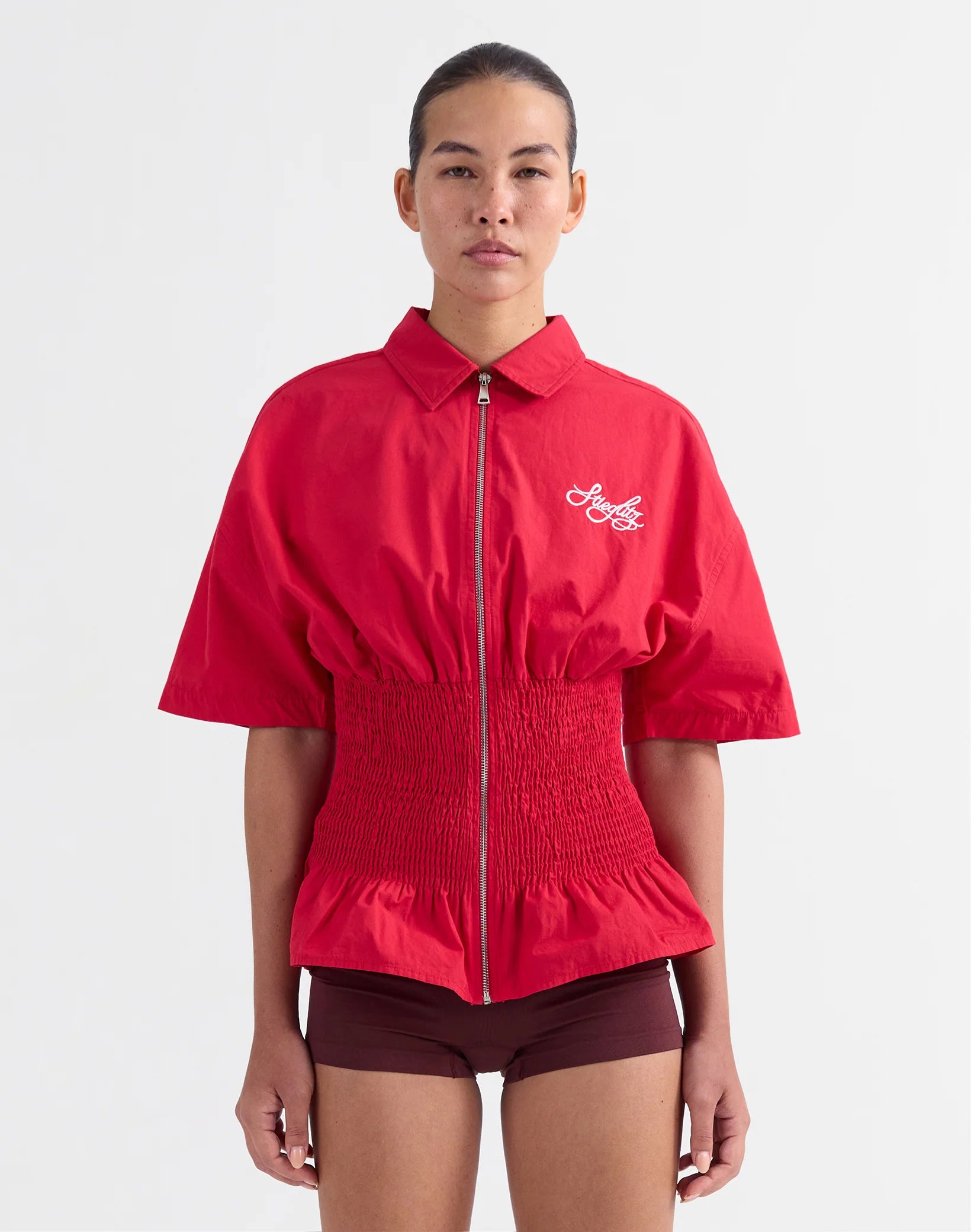 Stieglitz Kyla Smocked Blouse Rood
