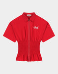 Load image into Gallery viewer, Stieglitz Kyla Smocked Blouse Rood
