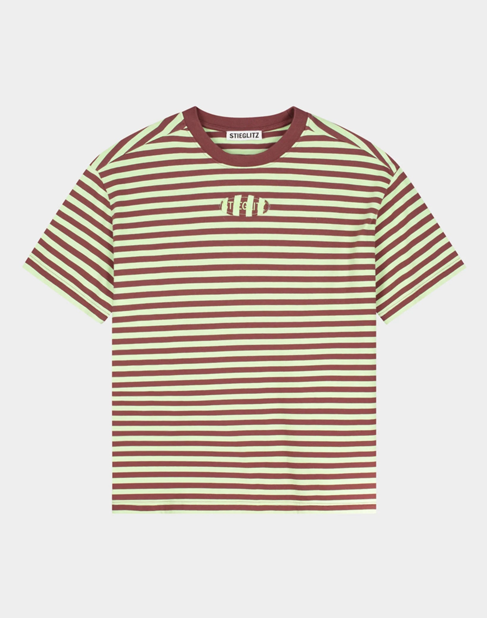 Stieglitz Pip Strepen Tshirt Groen- Valt heel oversized