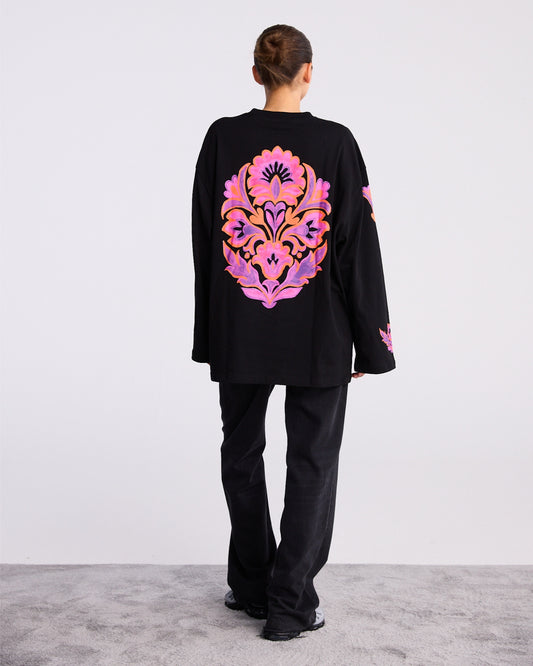 Stieglitz Renate Skate Longsleeve Zwart - Valt Ruim