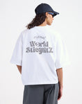 Load image into Gallery viewer, Stieglitz World of Stieg Boxy T-shirt - Oversized met rhinestones
