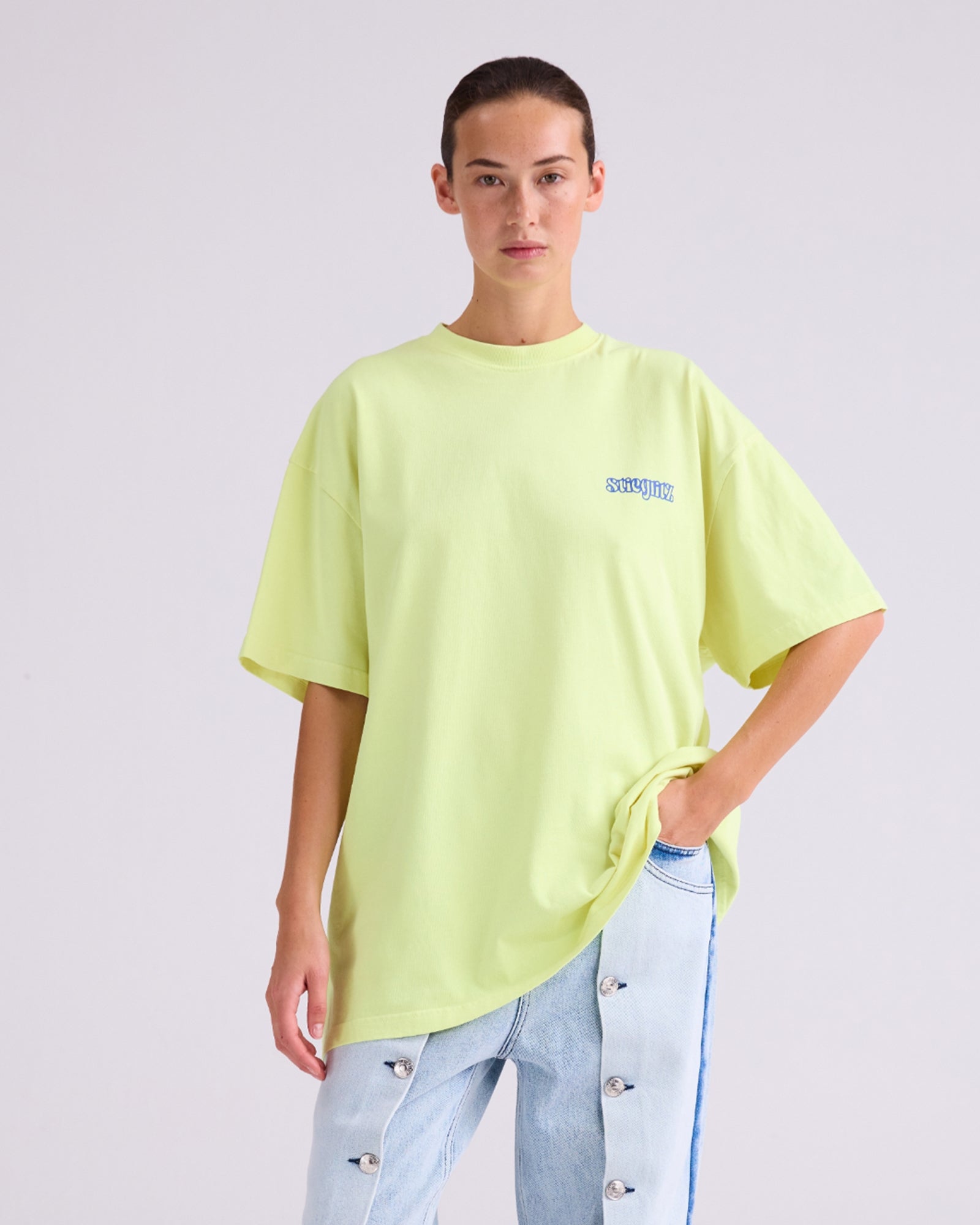 Stieglitz World of Stieg T-shirt Geel - Valt Groot