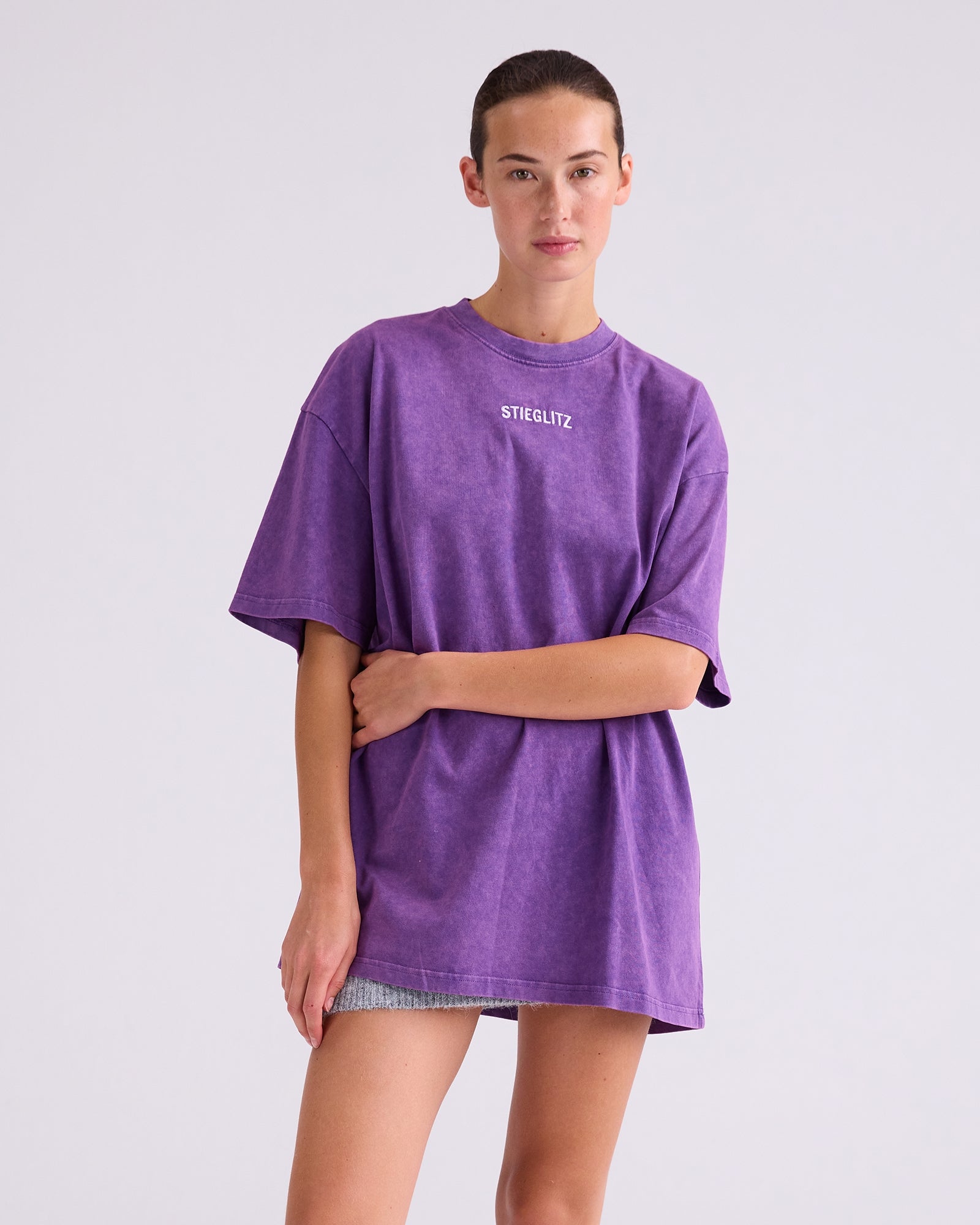Stieglitz - Wornout Tee Purple - Valt Ruim