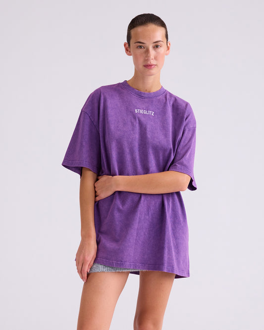 Stieglitz - Wornout Tee Purple - Valt Ruim
