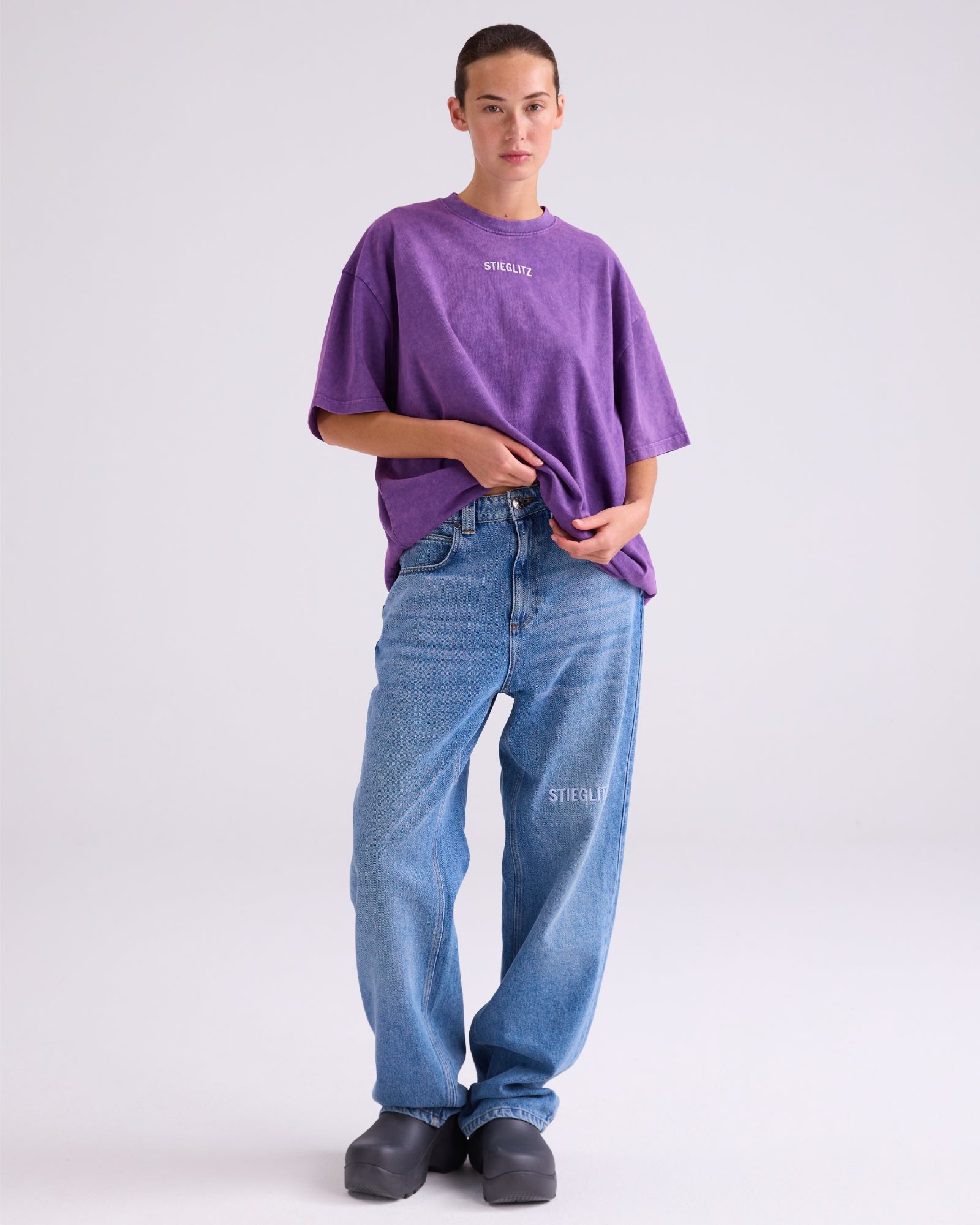 Stieglitz - Wornout Tee Purple - Valt Ruim