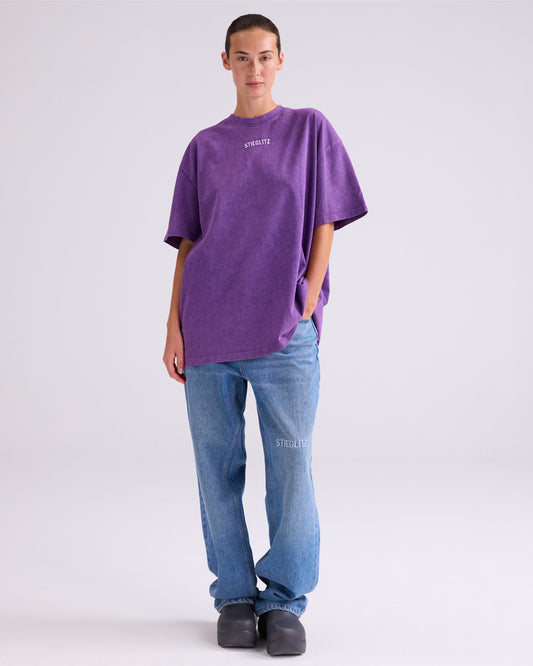 Stieglitz - Wornout Tee Purple - Valt Ruim