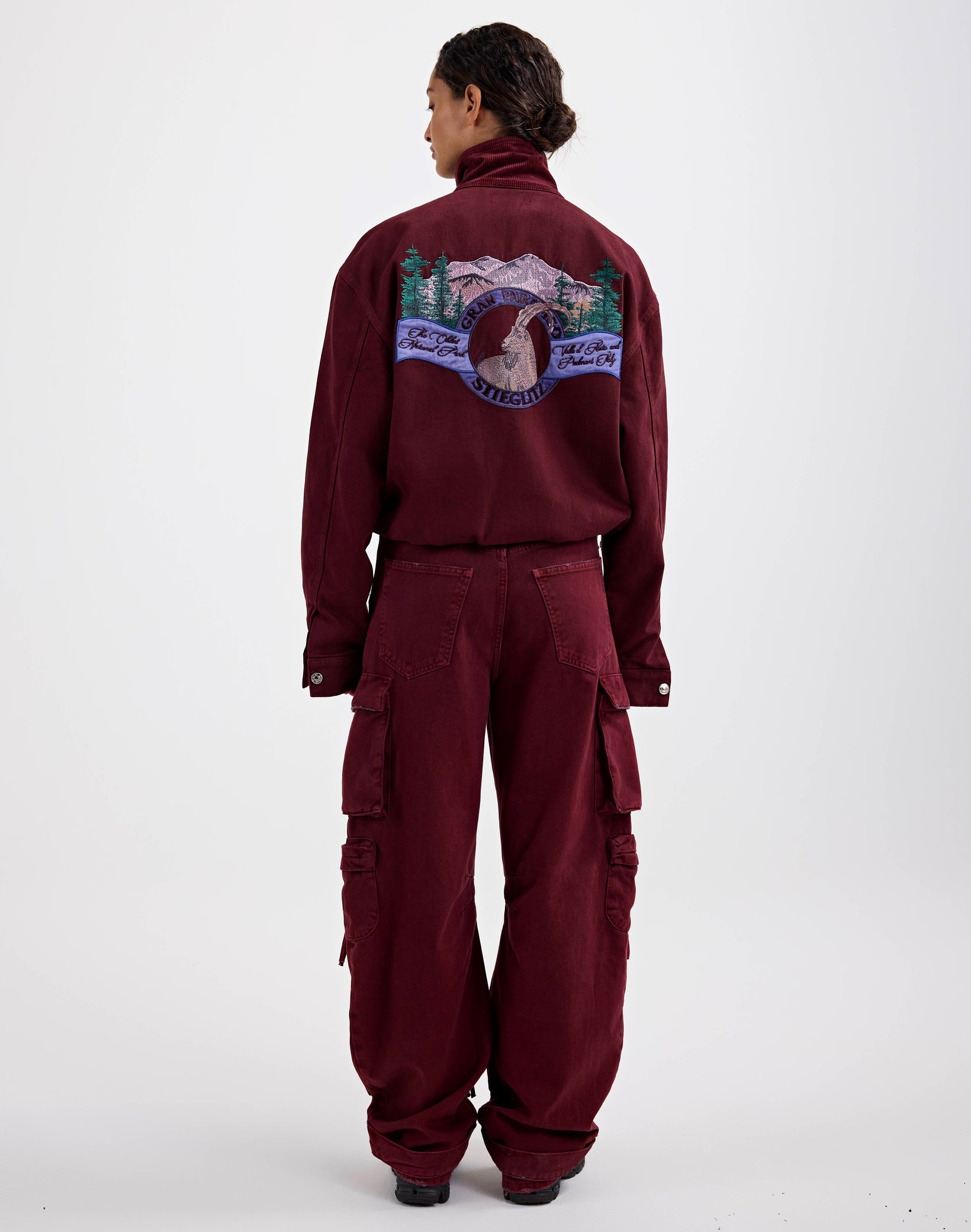 Stieglitz - France Balloon Cargo Jeans Burgundy